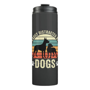Gemakkelijk Afgeleid door Honden Vintage Retro Zon Thermosbeker