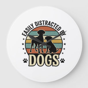 Gemakkelijk Afgeleid door Honden Vintage Silhouet  Grote Klok