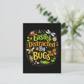 Gemakkelijk Afgeleid door Insecten Briefkaart (Staand voorkant)