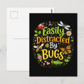 Gemakkelijk Afgeleid door Insecten Briefkaart (Voorkant / Achterkant)
