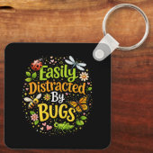 Gemakkelijk Afgeleid door Insecten Sleutelhanger (Achterkant)