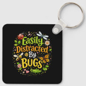 Gemakkelijk Afgeleid door Insecten Sleutelhanger (Achterkant)