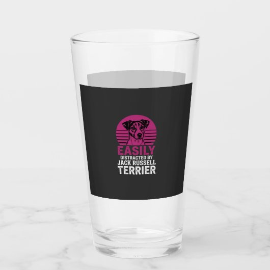 Gemakkelijk Afgeleid Door Jack Russell Terrier Glas (Voorkant)