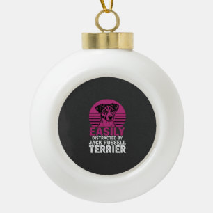 Gemakkelijk Afgeleid Door Jack Russell Terrier Keramische Bal Ornament