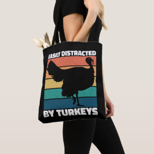 Gemakkelijk afgeleid door kalkoenen Schattigee eig Tote Bag