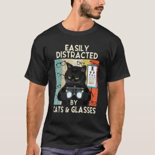 Gemakkelijk Afgeleid Door Katten & Brillen Optome T-shirt