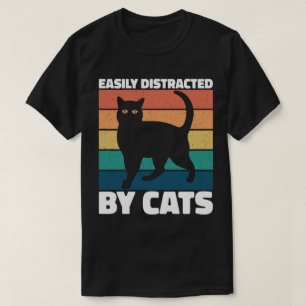 Gemakkelijk Afgeleid Door Katten Cute Kitten Kat E T-shirt
