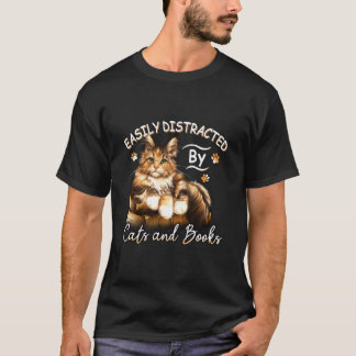 Gemakkelijk Afgeleid Door Katten En Boeken Biggie T-shirt
