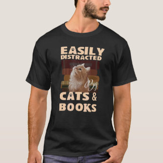 Gemakkelijk Afgeleid Door Katten En Boeken Boeken  T-shirt