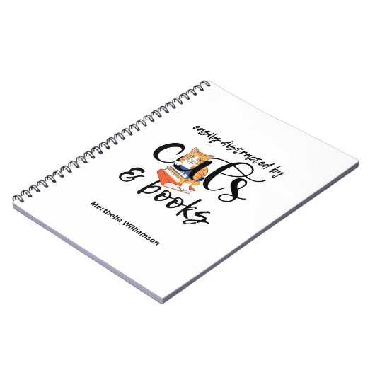 GEMAKKELIJK AFGELEID DOOR KATTEN EN BOEKEN NOTITIEBOEK (Linkerzijde)