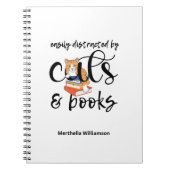  GEMAKKELIJK AFGELEID DOOR KATTEN EN BOEKEN NOTITIEBOEK (Voorkant)