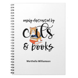  GEMAKKELIJK AFGELEID DOOR KATTEN EN BOEKEN NOTITIEBOEK