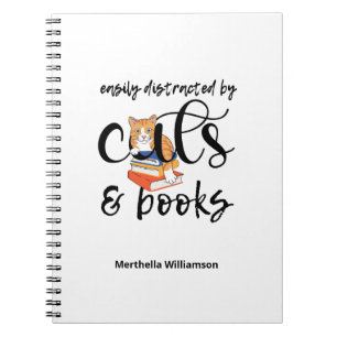 GEMAKKELIJK AFGELEID DOOR KATTEN EN BOEKEN NOTITIEBOEK