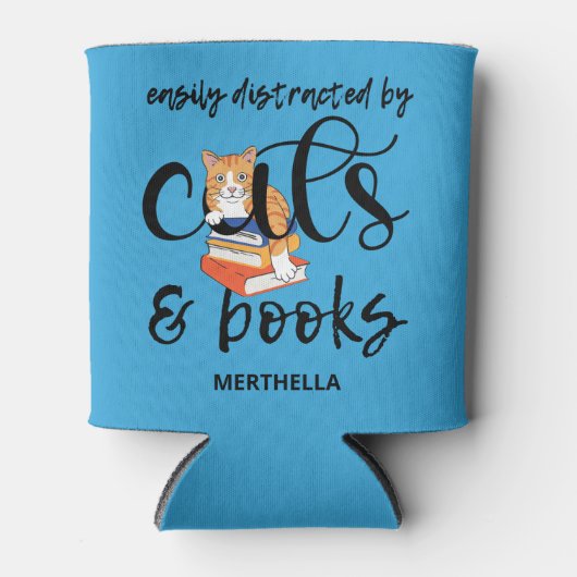 GEMAKKELIJK AFGELEID DOOR KATTEN EN BOEKEN SCHATTI BLIKJESKOELER (Voorkant)