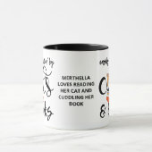 GEMAKKELIJK AFGELEID DOOR KATTEN EN BOEKEN SCHATTI MOK (Midden)