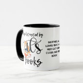 GEMAKKELIJK AFGELEID DOOR KATTEN EN BOEKEN SCHATTI MOK (Voorkant links)