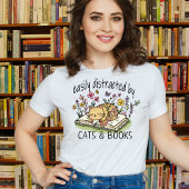 Gemakkelijk afgeleid door Katten en Boeken Tshirt