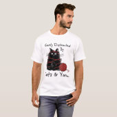 Gemakkelijk afgeleid door katten en garen T-Shirt (Voorkant volledig)