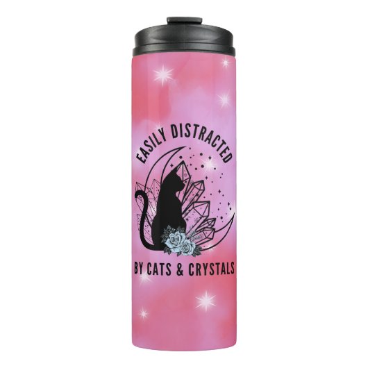 Gemakkelijk afgeleid door Katten en Kristallen Boh Thermosbeker (Voorkant)