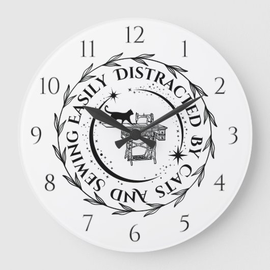 Gemakkelijk afgeleid door katten en naaien grote klok (Voorkant)