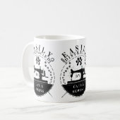 Gemakkelijk afgeleid door katten en naaien koffiemok (Voorkant links)