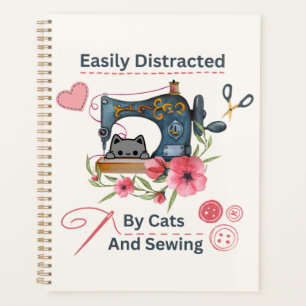 Gemakkelijk afgeleid door katten en naaimachinelie planner