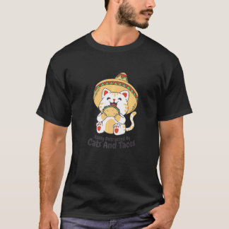 Gemakkelijk Afgeleid Door Katten En Tacos T-shirt