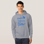 Gemakkelijk Afgeleid Door Katten Grappige Typograf Hoodie (Voorkant volledig)