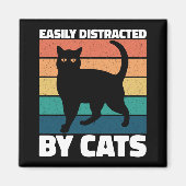 Gemakkelijk afgeleid door katten Schattigee kitten Magneet (Voorkant)