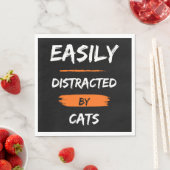 gemakkelijk afgeleid door katten servet (Insitu)