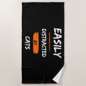 gemakkelijk afgeleid door katten strandlaken (Voorkant)