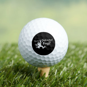 Gemakkelijk Afgeleid Door Kikkers Dier Kikkers Moe Golfballen