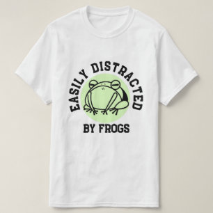Gemakkelijk Afgeleid Door Kikkers Grappige Cute Ki T-shirt