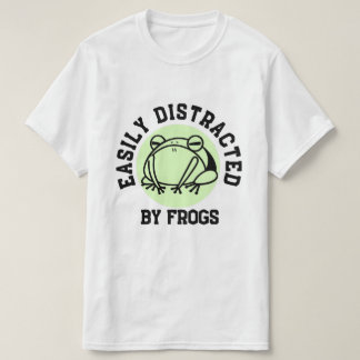 Gemakkelijk Afgeleid Door Kikkers Grappige Cute Ki T-shirt