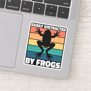 Gemakkelijk afgeleid door kikkers liefhebbers kleu sticker