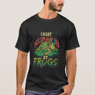 Gemakkelijk afgeleid door kikkers voor Kerstmis T-shirt