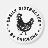 Gemakkelijk afgeleid door kippen boerderij life qu magneet (Voorkant)