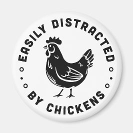 Gemakkelijk afgeleid door kippen boerderij life qu magneet