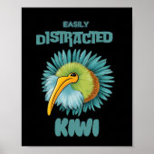 Gemakkelijk afgeleid door kiwi poster (Voorkant)