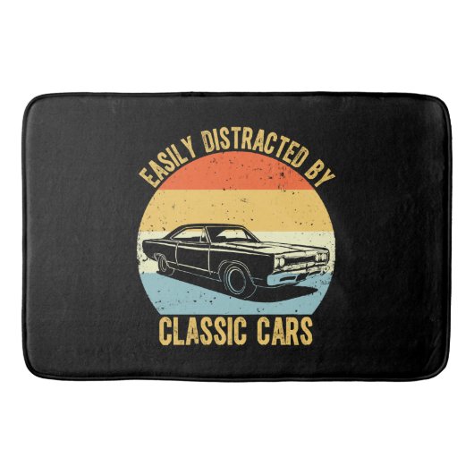 Gemakkelijk Afgeleid Door Klassieke Auto's Badmat (Voorkant)