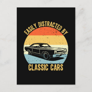 Gemakkelijk Afgeleid Door Klassieke Auto's Briefkaart