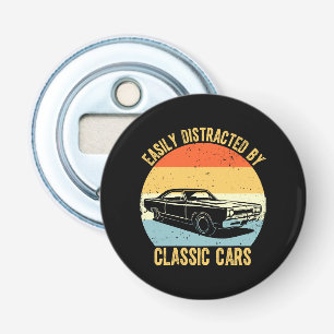 Gemakkelijk Afgeleid Door Klassieke Auto's Button Flesopener