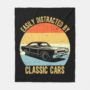 Gemakkelijk Afgeleid Door Klassieke Auto's Fleece Deken