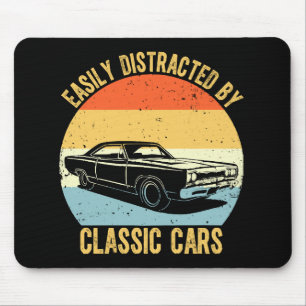 Gemakkelijk Afgeleid Door Klassieke Auto's Muismat