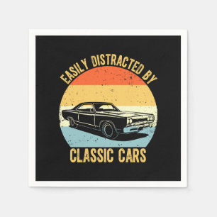 Gemakkelijk Afgeleid Door Klassieke Auto's Servet