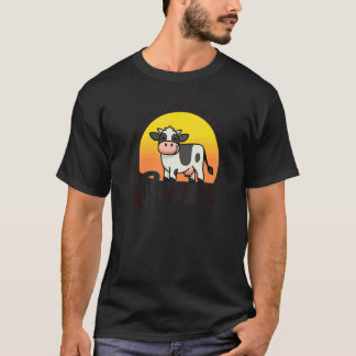 Gemakkelijk Afgeleid Door Koeien    Dier    Retro  T-shirt
