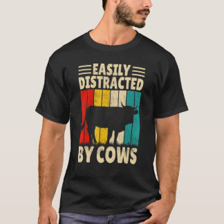 Gemakkelijk Afgeleid Door Koeien   Koe Boeren 1 T-shirt