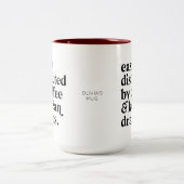 Gemakkelijk afgeleid door koffie & Koreaanse Drama Tweekleurige Koffiemok (Center)