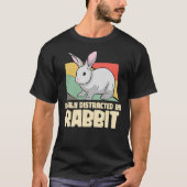 Gemakkelijk afgeleid door konijnen - Rabbit Classi T-shirt (Voorkant)
