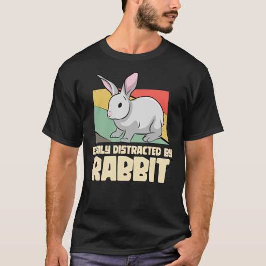 Gemakkelijk afgeleid door konijnen - Rabbit Classi T-shirt (Voorkant)